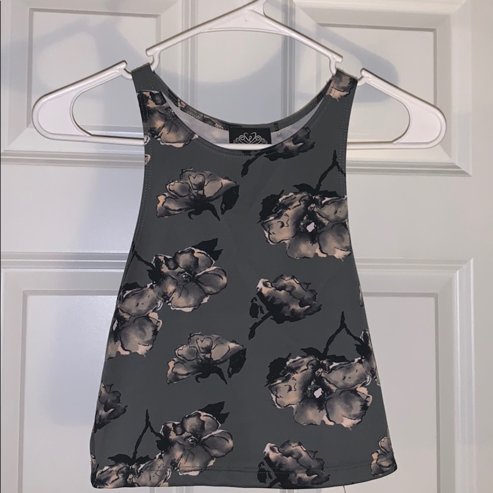 Gray Crop Top